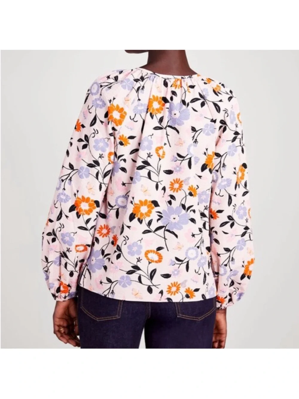 Kate spade floral seersucker top